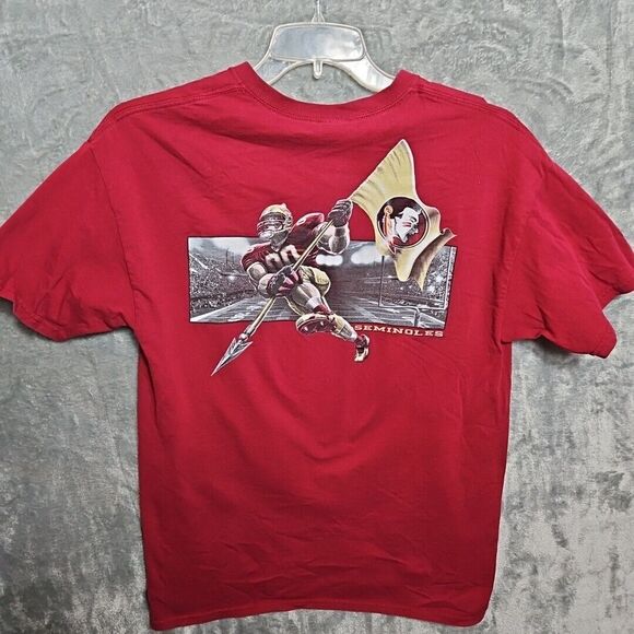Gildan Other - Florida State Seminoles Football Tshirt NO SZ TAG  ? LG Red SEE MEASUREMENTS